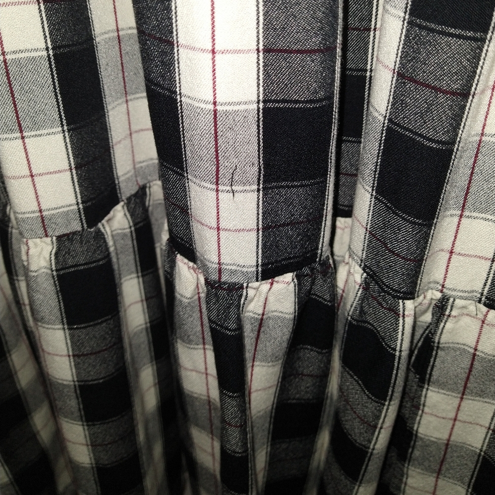 ANTHRO' MAEVE Amber Plaid Tiered Tunic Dress - Picture 9 of 9